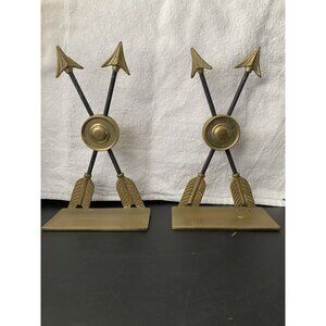 Set of two Brass Maitland arrow book ends